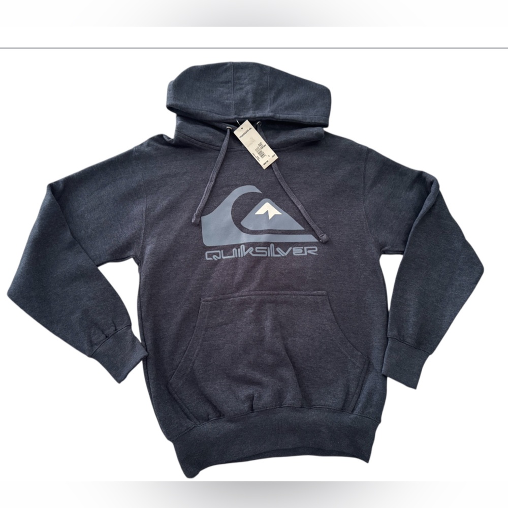 Quiksilver Men Blue Hoodie with Logo Size:S NWT